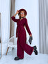 "BRUNETTE 10312" set - burgundy